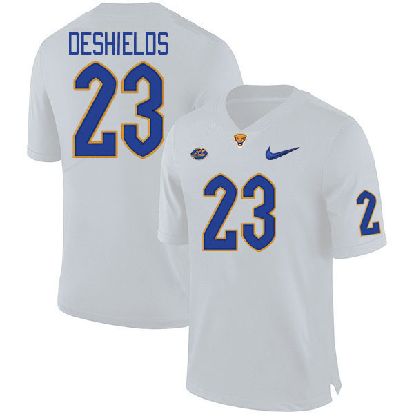 Men #23 Solomon DeShields Pitt Panthers College Football Jerseys Stitched Sale-White